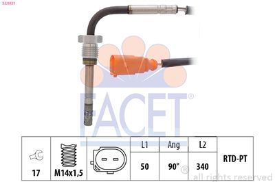 Sensor, exhaust gas temperature FACET 22.0321