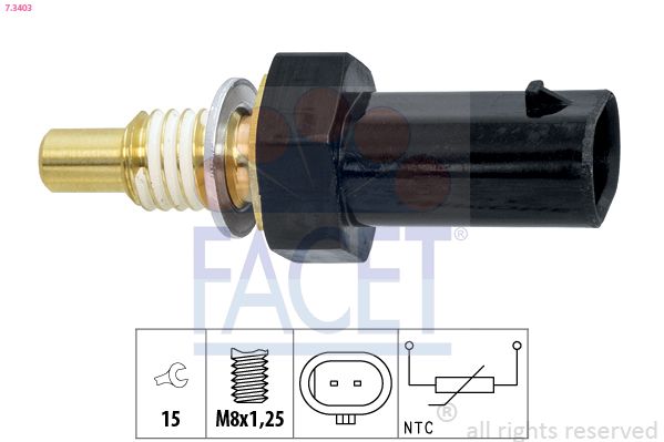 FACET 7.3403 Sensor, coolant temperature