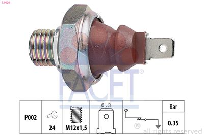 Oil Pressure Switch FACET 7.0026