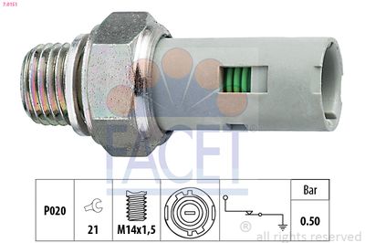 Oil Pressure Switch FACET 7.0151