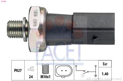 Oil Pressure Switch FACET 7.0168