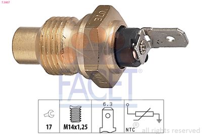 Sensor, coolant temperature FACET 7.3007