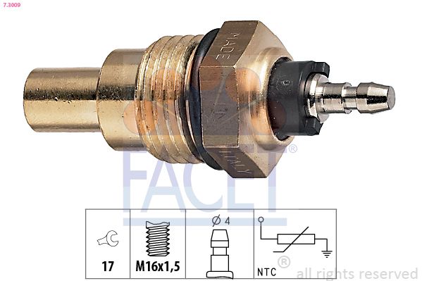 FACET 7.3009 Sensor, coolant temperature