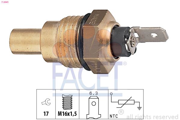 FACET 7.3041 Sensor, coolant temperature