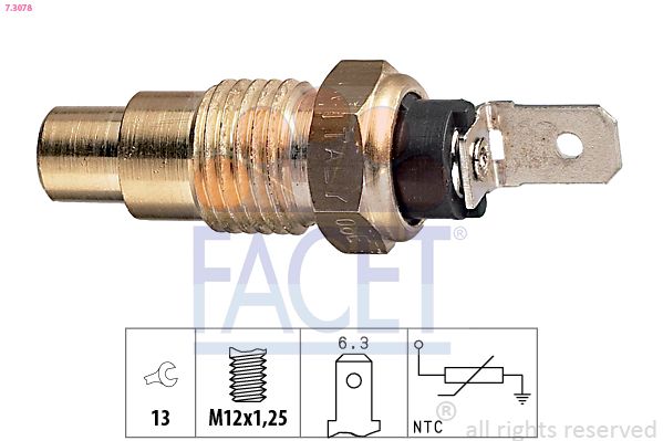 FACET 7.3078 Sensor, coolant temperature