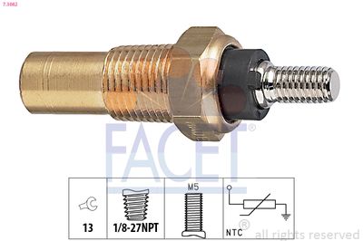 Sensor, coolant temperature FACET 7.3082