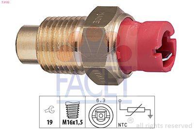 Sensor, coolant temperature FACET 7.3132