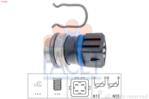 FACET 7.3146 Sensor, coolant temperature