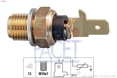 Sensor, oil temperature FACET 7.3154