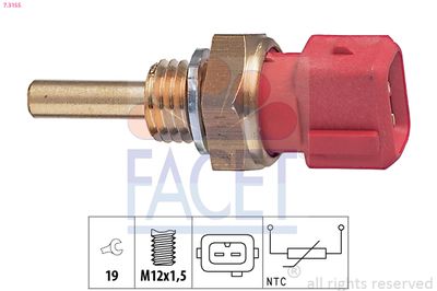 Sensor, coolant temperature FACET 7.3155