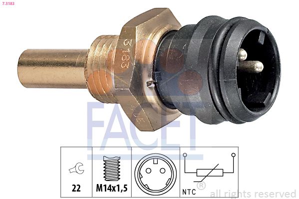 FACET 7.3183 Sensor, coolant temperature