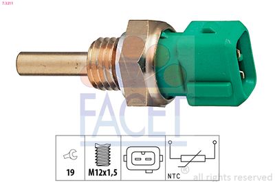 Sensor, coolant temperature FACET 7.3211