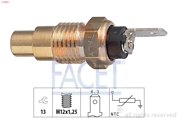 FACET 7.3223 Sensor, coolant temperature