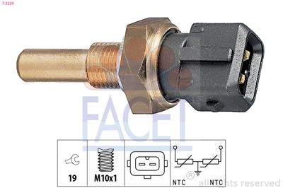 Sensor, coolant temperature FACET 7.3229