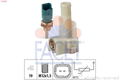 Sensor, coolant temperature FACET 7.3233K