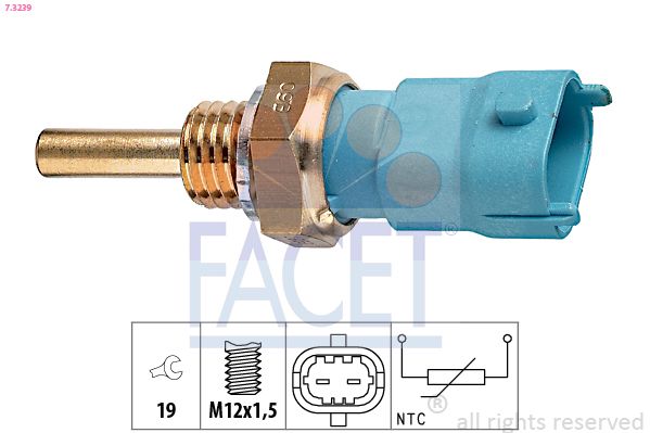 FACET 7.3239 Sensor, oil temperature