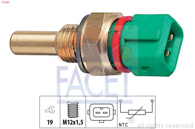 Sensor, coolant temperature FACET 7.3243