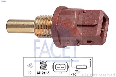 Sensor, oil temperature FACET 7.3248