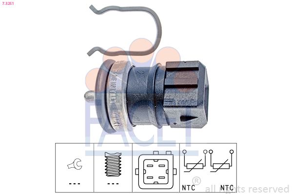 FACET 7.3251 Sensor, coolant temperature