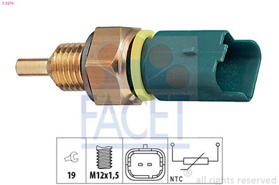 Sensor, coolant temperature FACET 7.3276