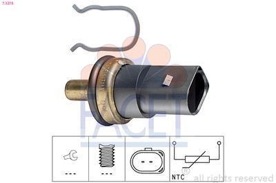 Sensor, coolant temperature FACET 7.3278