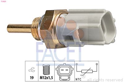 Sensor, coolant temperature FACET 7.3323