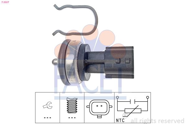 FACET 7.3337 Sensor, coolant temperature