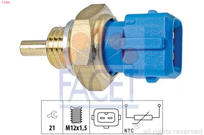 Sensor, coolant temperature FACET 7.3342