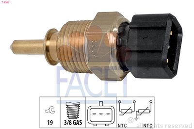 Sensor, coolant temperature FACET 7.3367