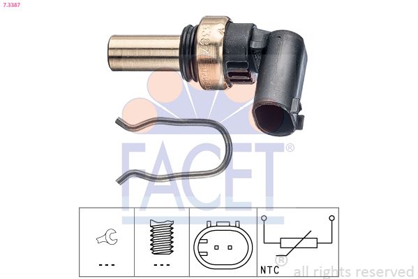 FACET 7.3387 Sensor, coolant temperature