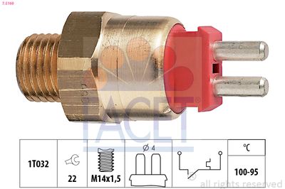 Temperature Switch, radiator fan FACET 7.5169