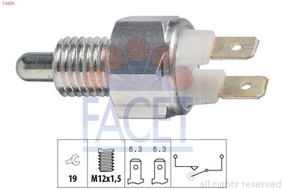 Switch, reverse light FACET 7.6029