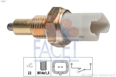 Switch, reverse light FACET 7.6217