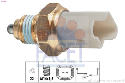 Switch, reverse light FACET 7.6218