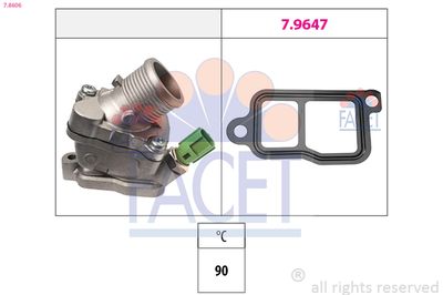 Thermostat, coolant FACET 7.8606