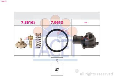 Thermostat, coolant FACET 7.8617K