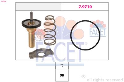 Thermostat, coolant FACET 7.8774