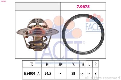 Thermostat, coolant FACET 7.8787