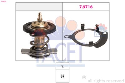 Thermostat, coolant FACET 7.8820