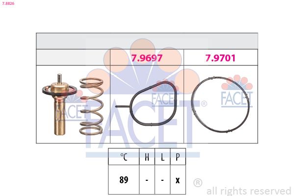 FACET 7.8826 Thermostat, coolant