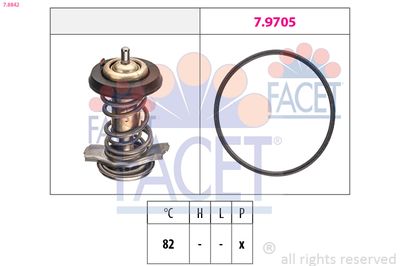 Thermostat, coolant FACET 7.8842