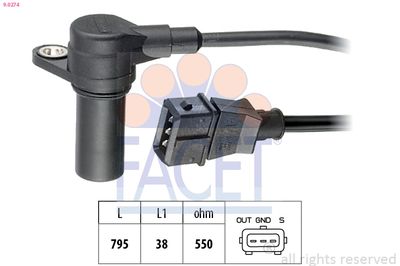 Sensor, crankshaft pulse FACET 9.0274