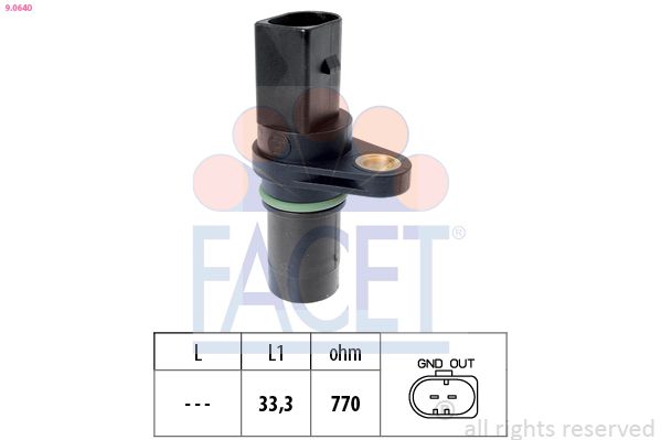 FACET 9.0640 Sensor, crankshaft pulse