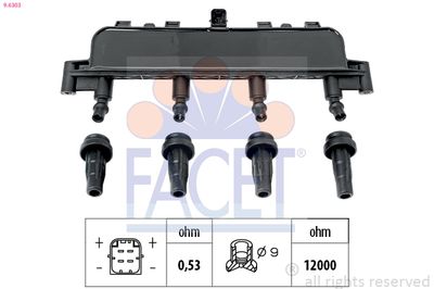 Ignition Coil FACET 9.6303