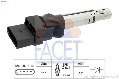 Ignition Coil FACET 9.6334