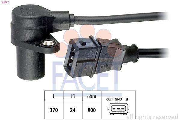 FACET 9.0077 Sensor, crankshaft pulse