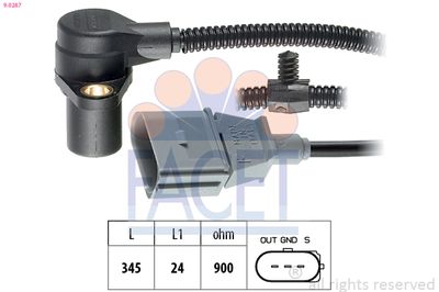 Sensor, crankshaft pulse FACET 9.0287