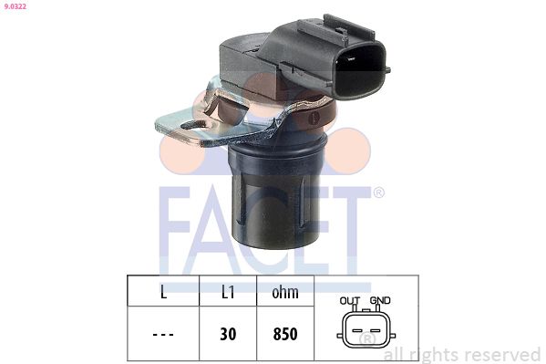 FACET 9.0322 RPM Sensor, automatic transmission