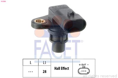 Sensor, camshaft position FACET 9.0388