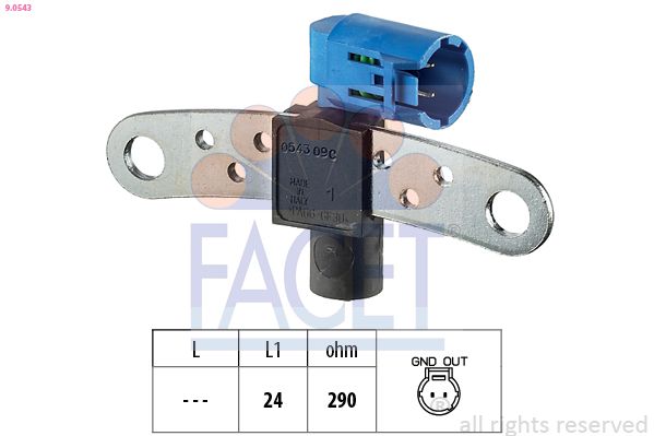 FACET 9.0543 Sensor, crankshaft pulse